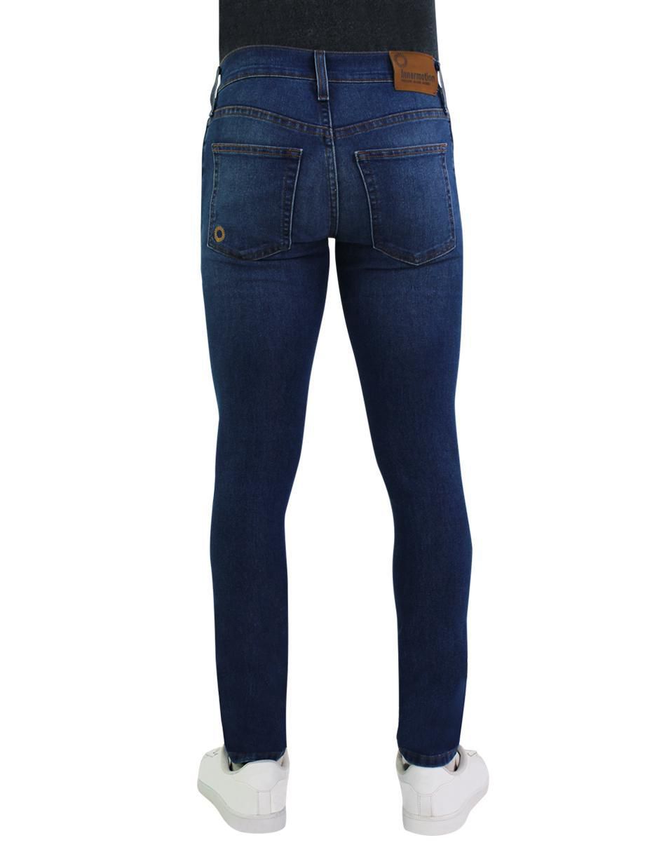 Jeans skinny lavado stone wash para hombre 4