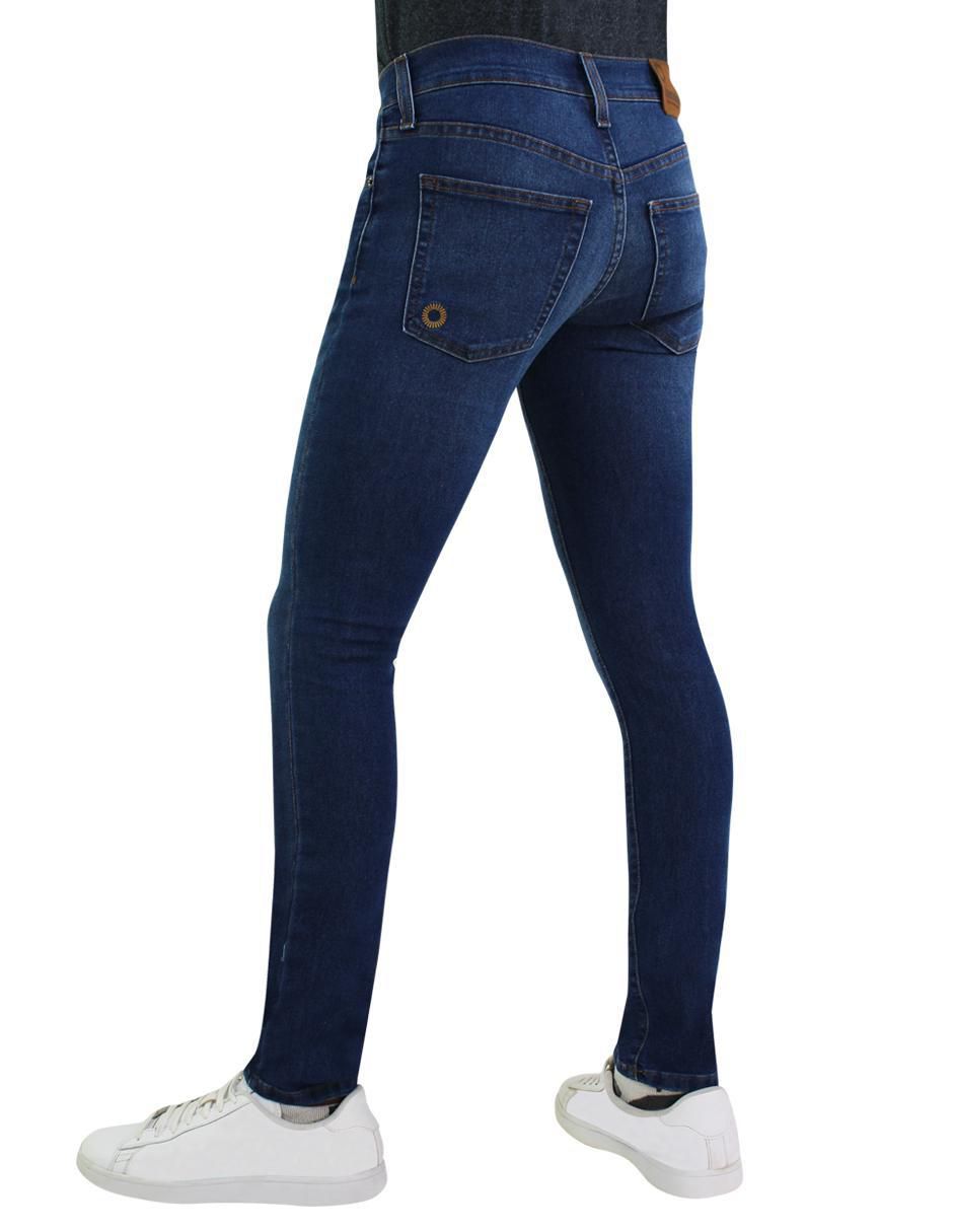 Jeans skinny lavado stone wash para hombre 5