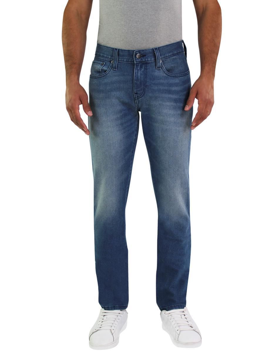 Jeans slim lavado desgastado para hombre