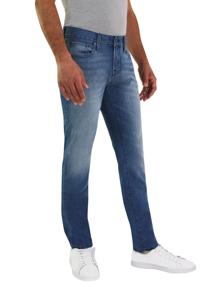 Jeans slim lavado desgastado para hombre 2