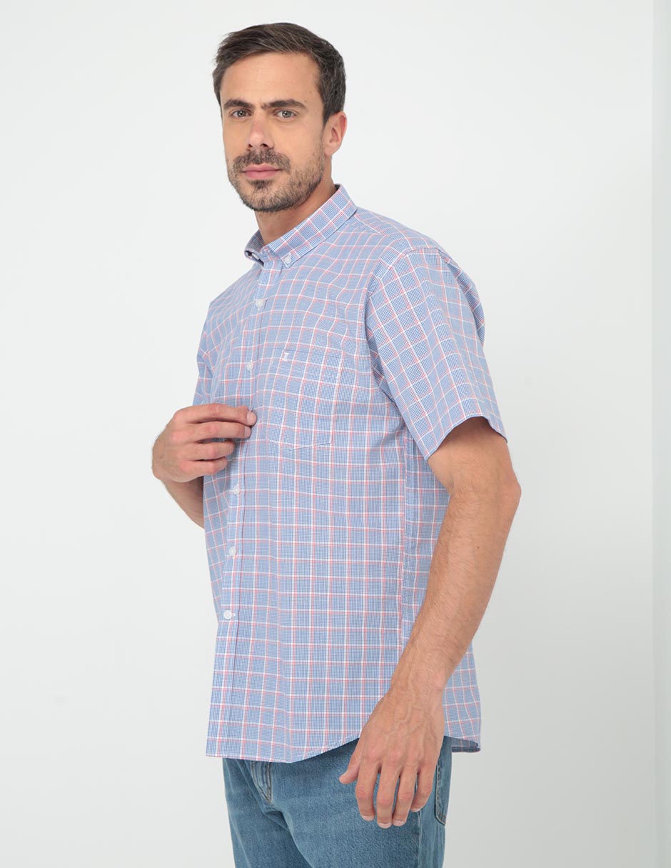 Camisa casual de algodón manga corta para hombre 1