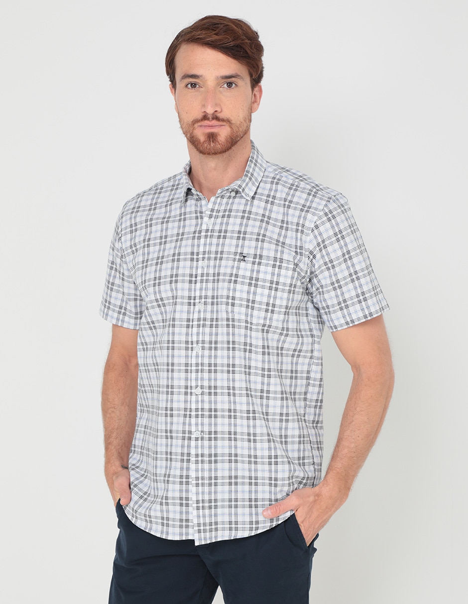 Camisa casual de algodón manga corta para hombre 1