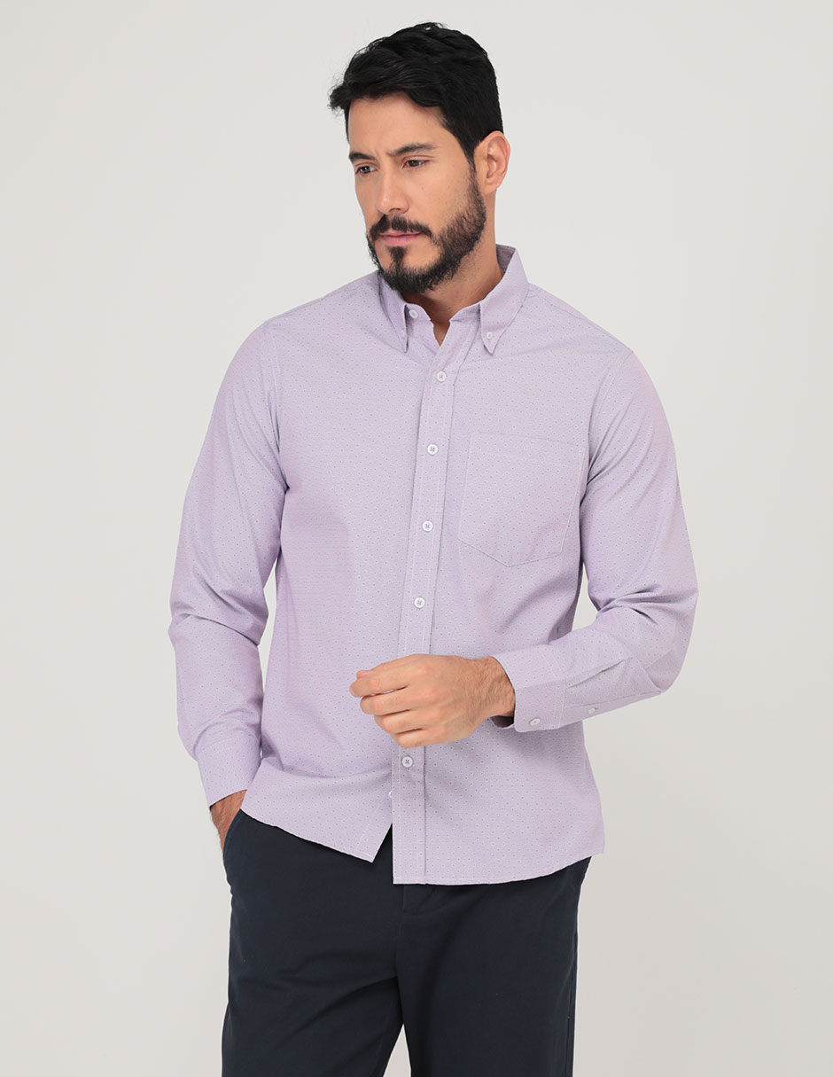 Camisa casual de algodón manga larga para hombre 1