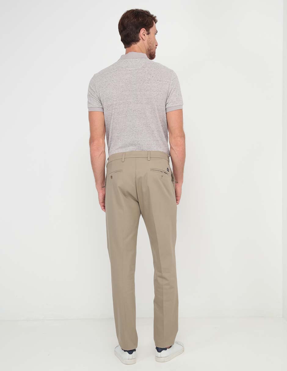 Pantalón casual regular slim de algodón para hombre 2