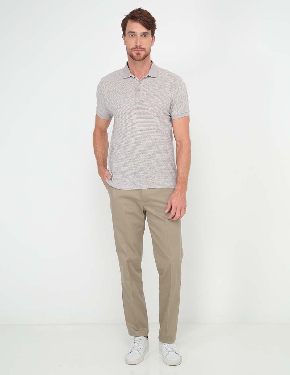 Pantalón casual regular slim de algodón para hombre 3