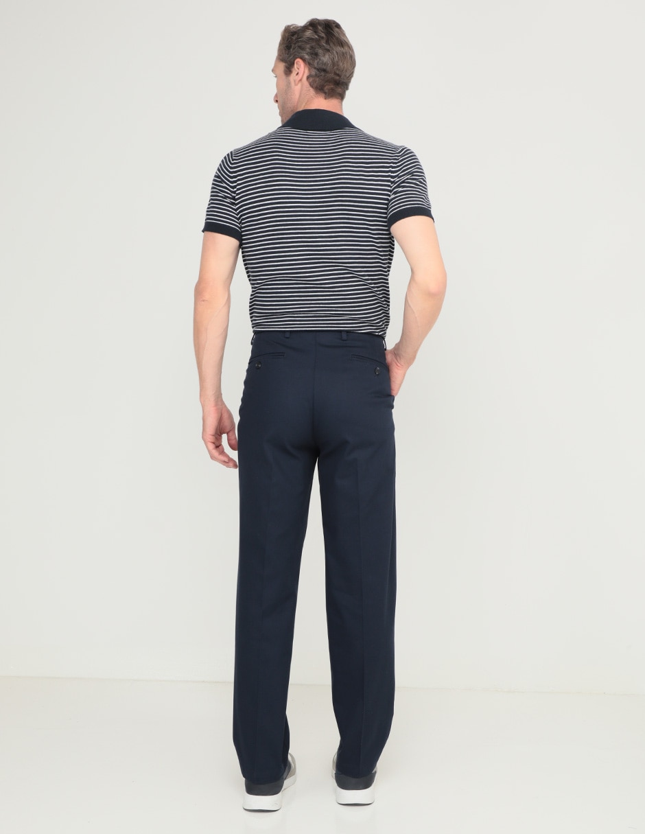 Pantalón casual regular recto de algodón para hombre 2