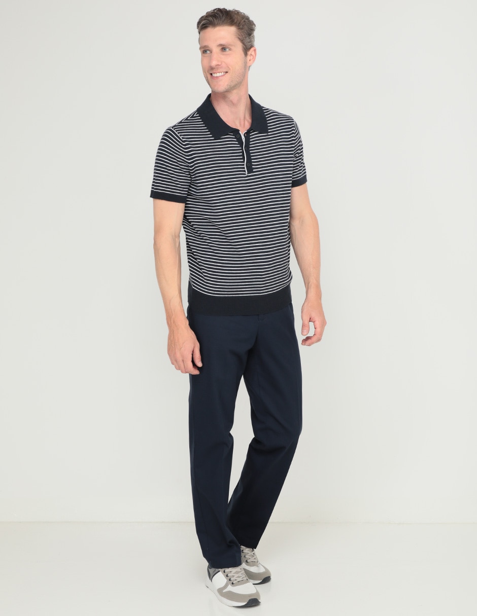 Pantalón casual regular recto de algodón para hombre 3