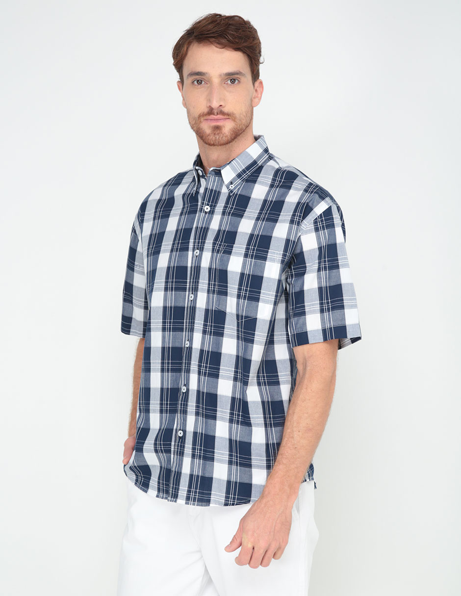 Camisa casual de algodón manga corta para hombre 1