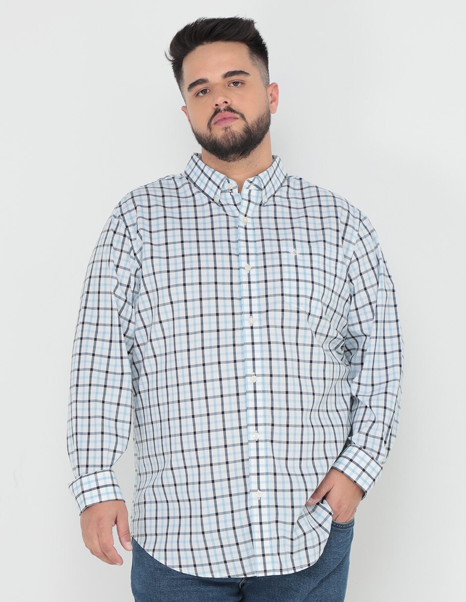 Camisa casual de algodón manga larga para hombre 1