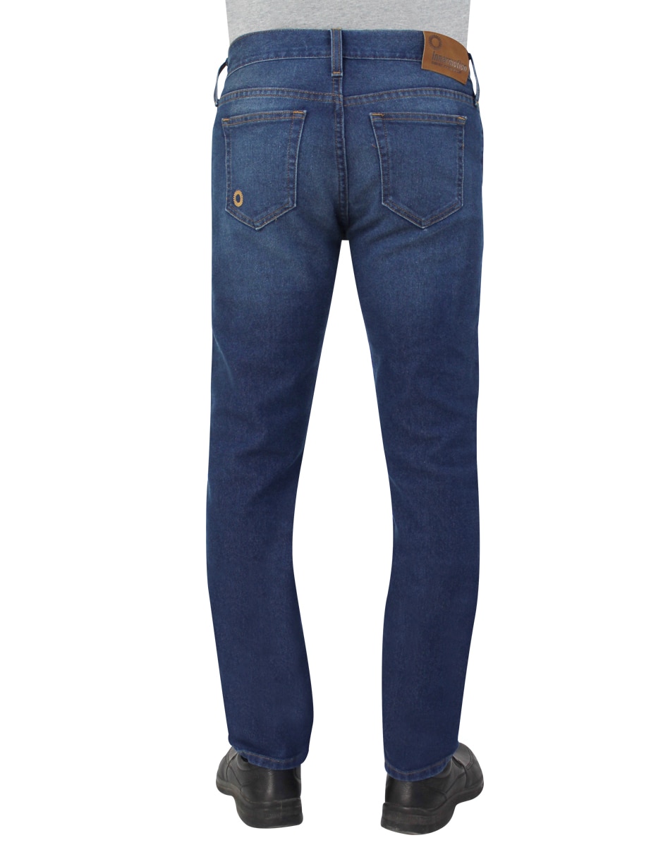 Jeans slim lavado desgastado para hombre 4