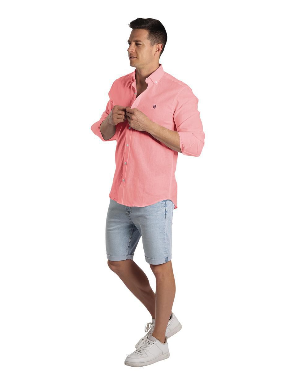"camisa/sobrecamisa" casual muletta "de" (si aplica) lino "manga" larga "para hombre"