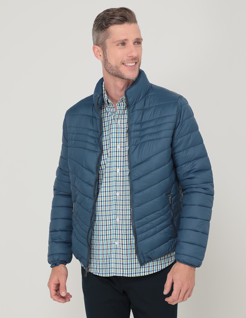 Chamarra casual capitonada para hombre 1