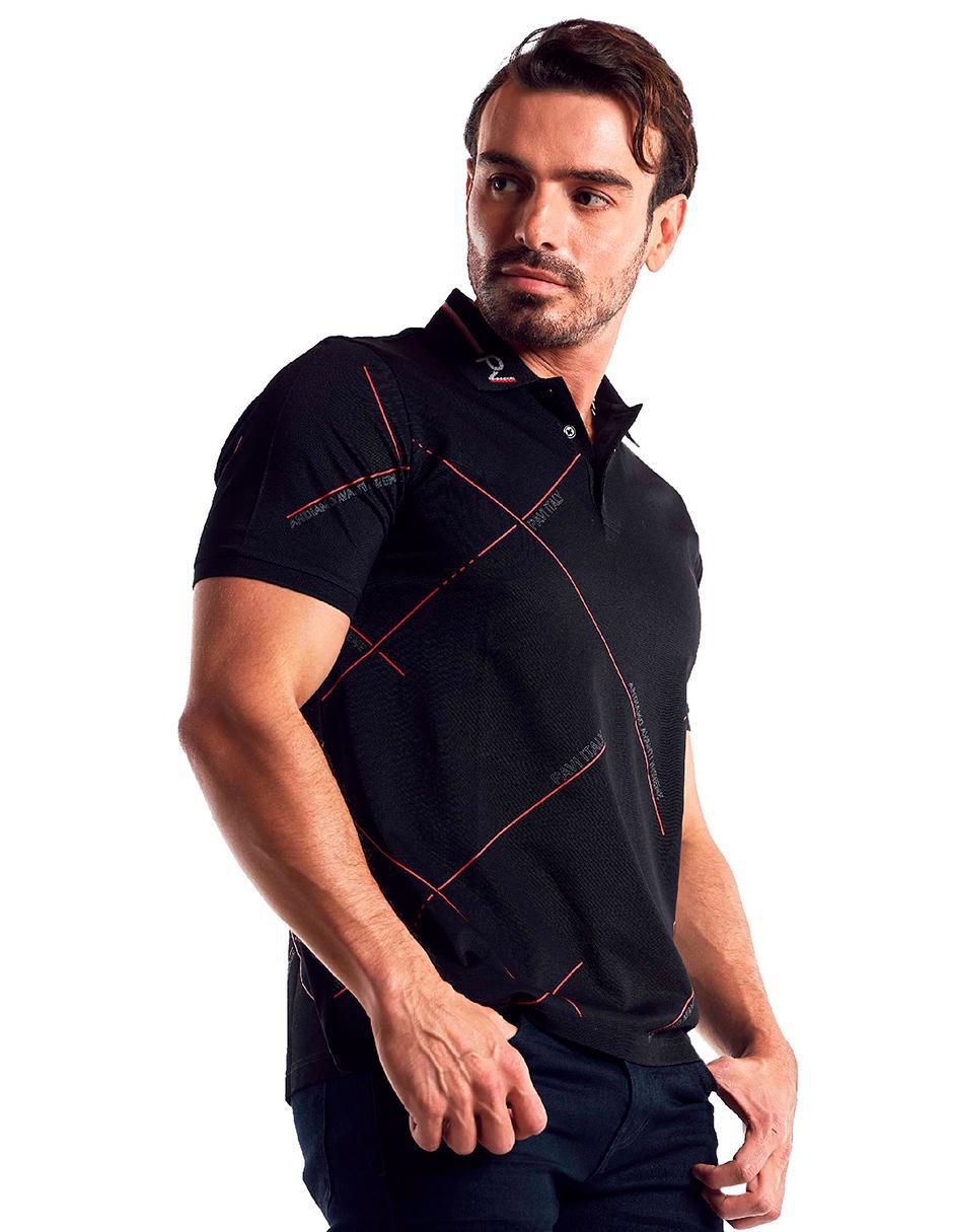 Playera tipo polo 05-3030N para hombre 3