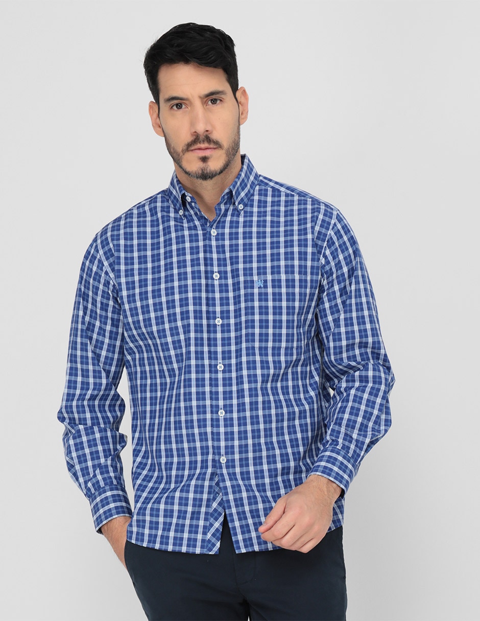 Camisa casual de algodón manga larga para hombre 1