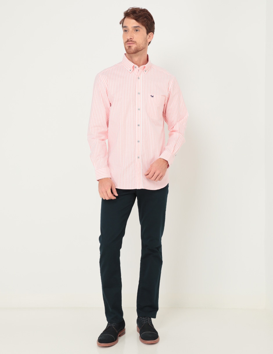 Camisa casual de algodón manga larga para hombre 3