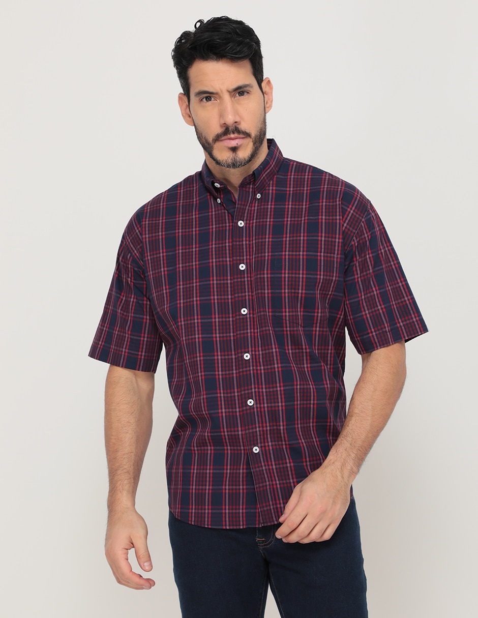 Camisa burgundy para discount hombre