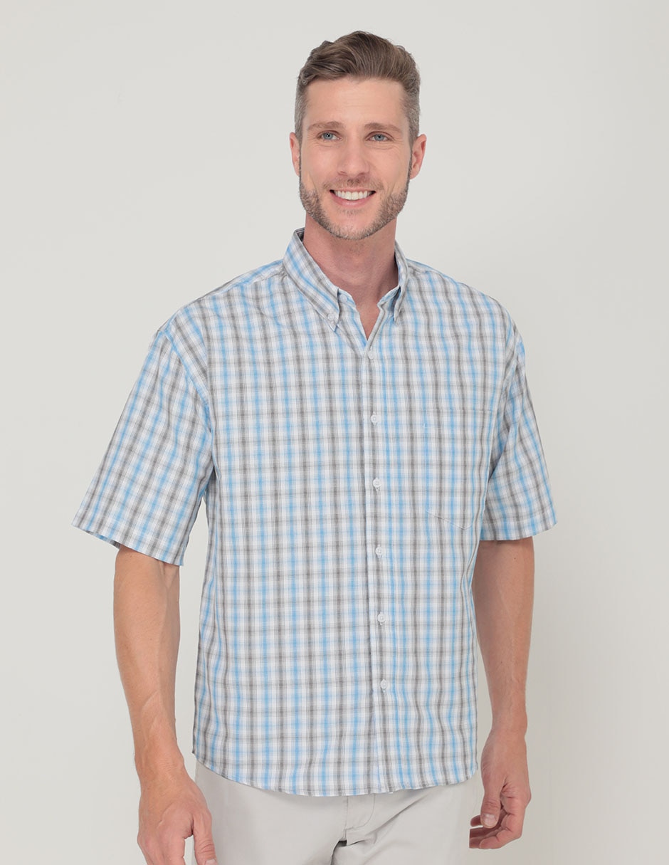 Camisa casual de algodón manga corta para hombre 1