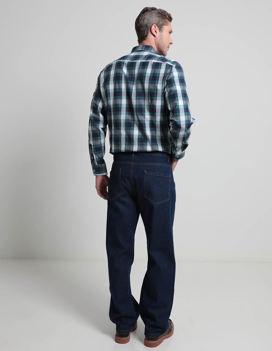 Jeans regular deslavado para hombre 2