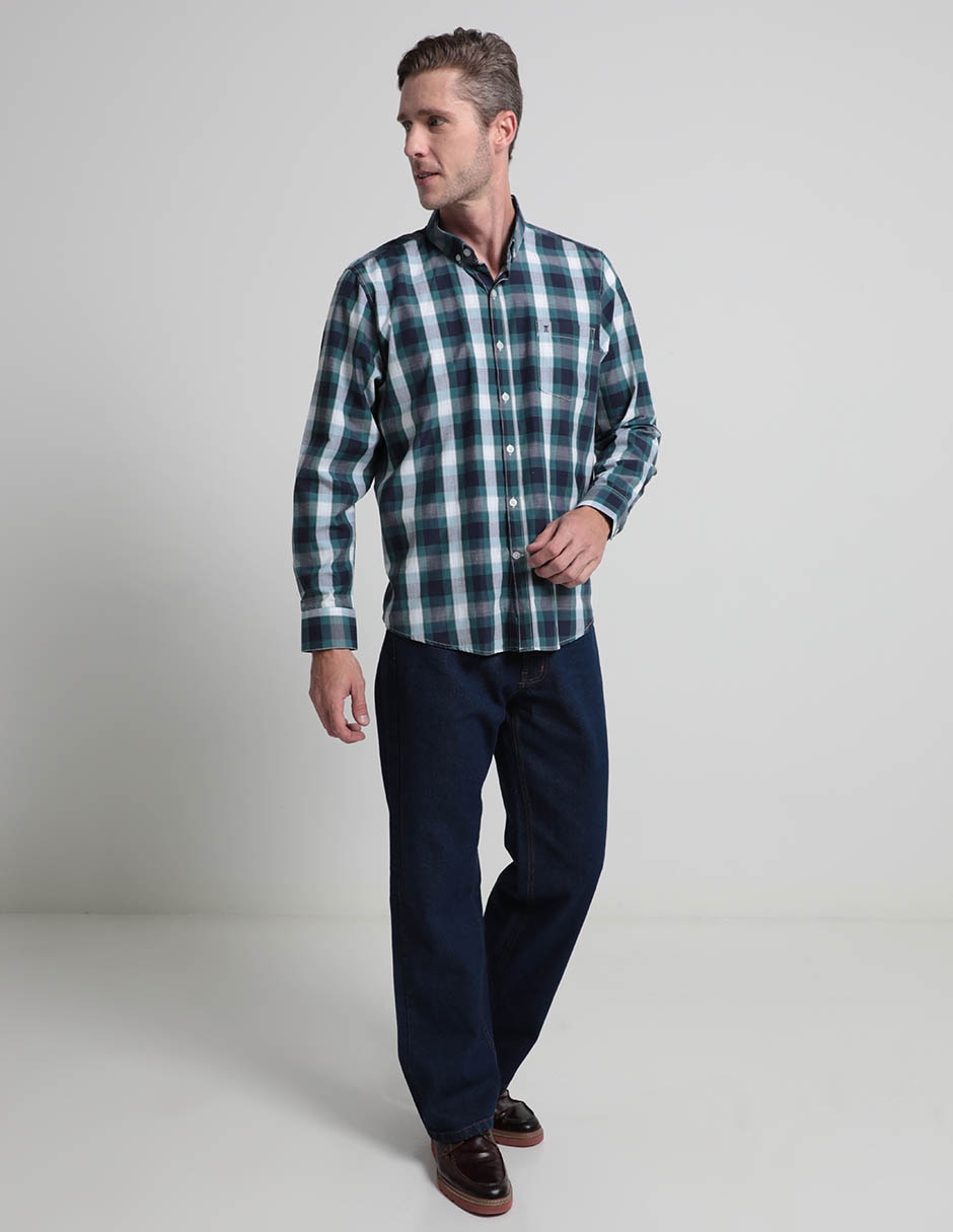 Jeans regular deslavado para hombre 3