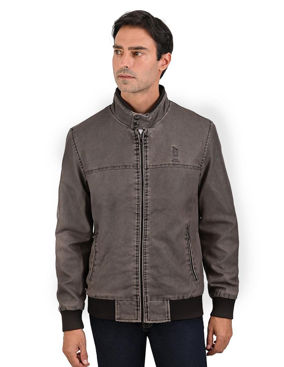 Chamarra impermeable con bolsillos para hombre
