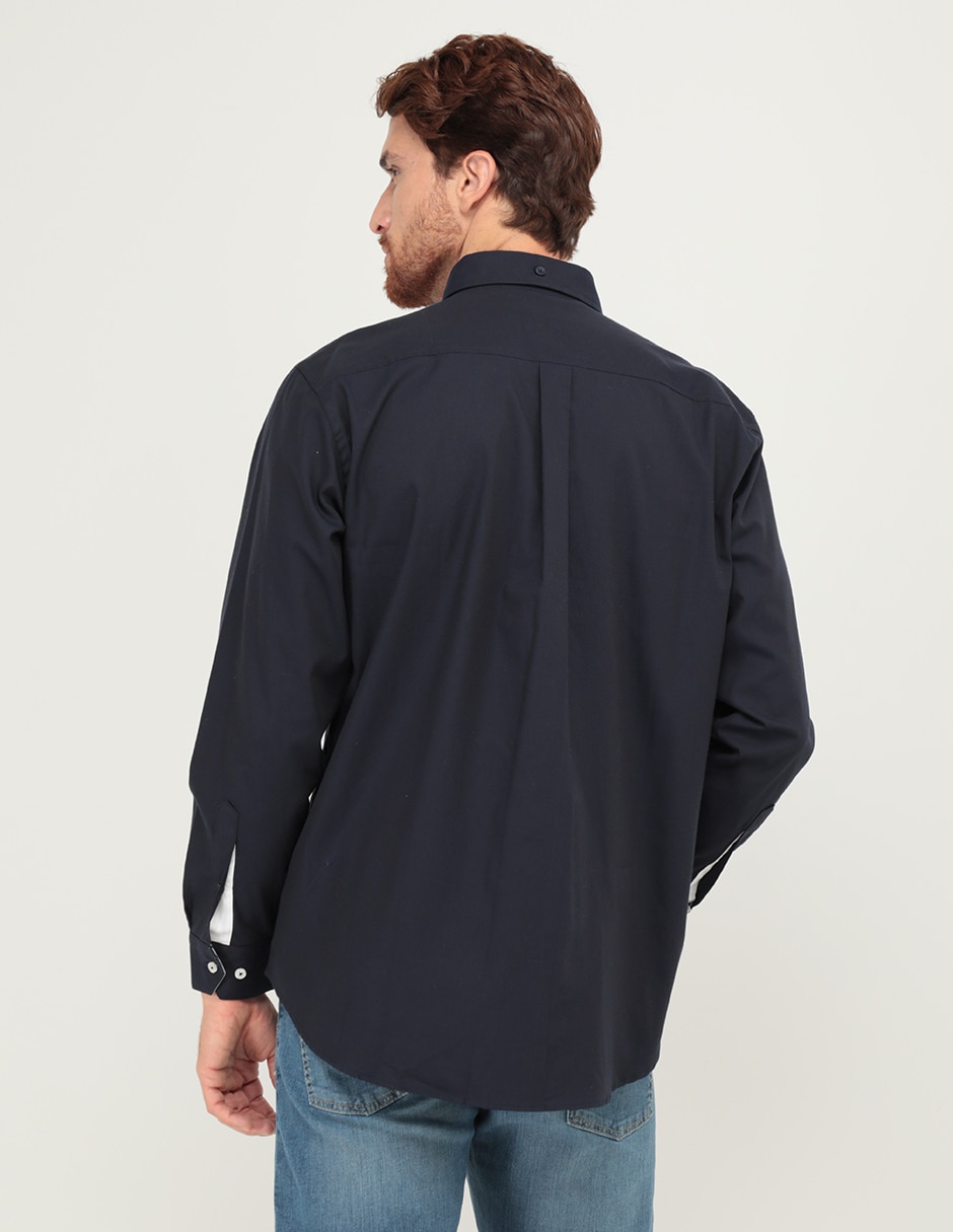 Camisa casual de algodón manga larga para hombre 2