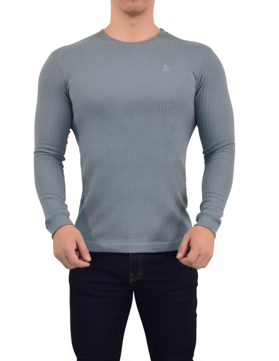 Playera ribbed cuello redondo para hombre Playera ribbed cuello redondo para hombre