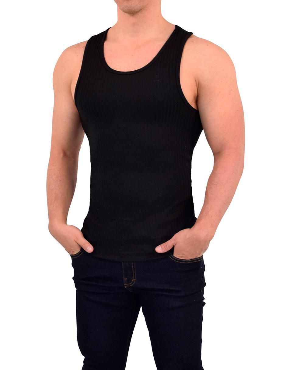 Playera ribbed cuello redondo para hombre 7