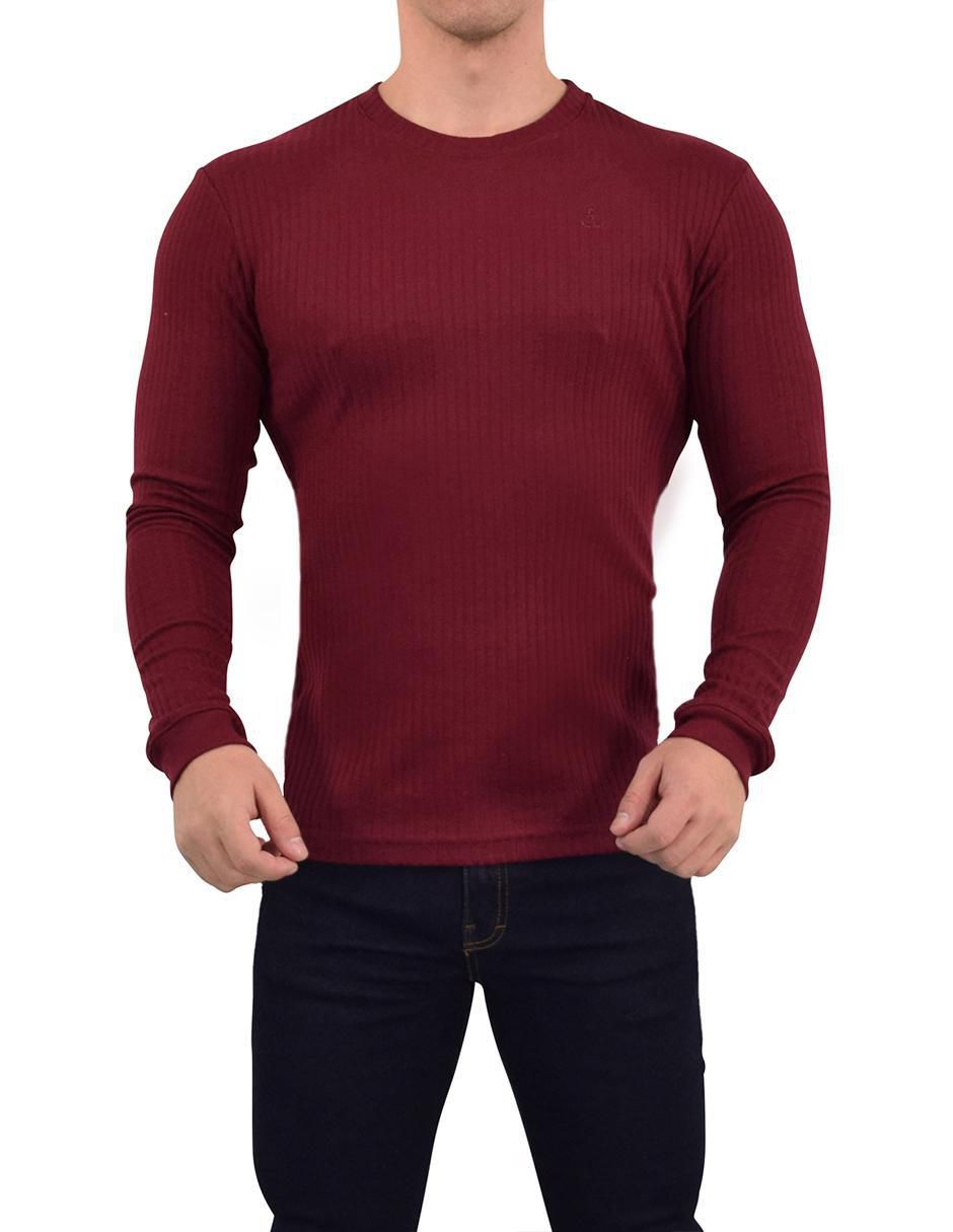 Playera ribbed cuello redondo para hombre Playera ribbed cuello redondo para hombre