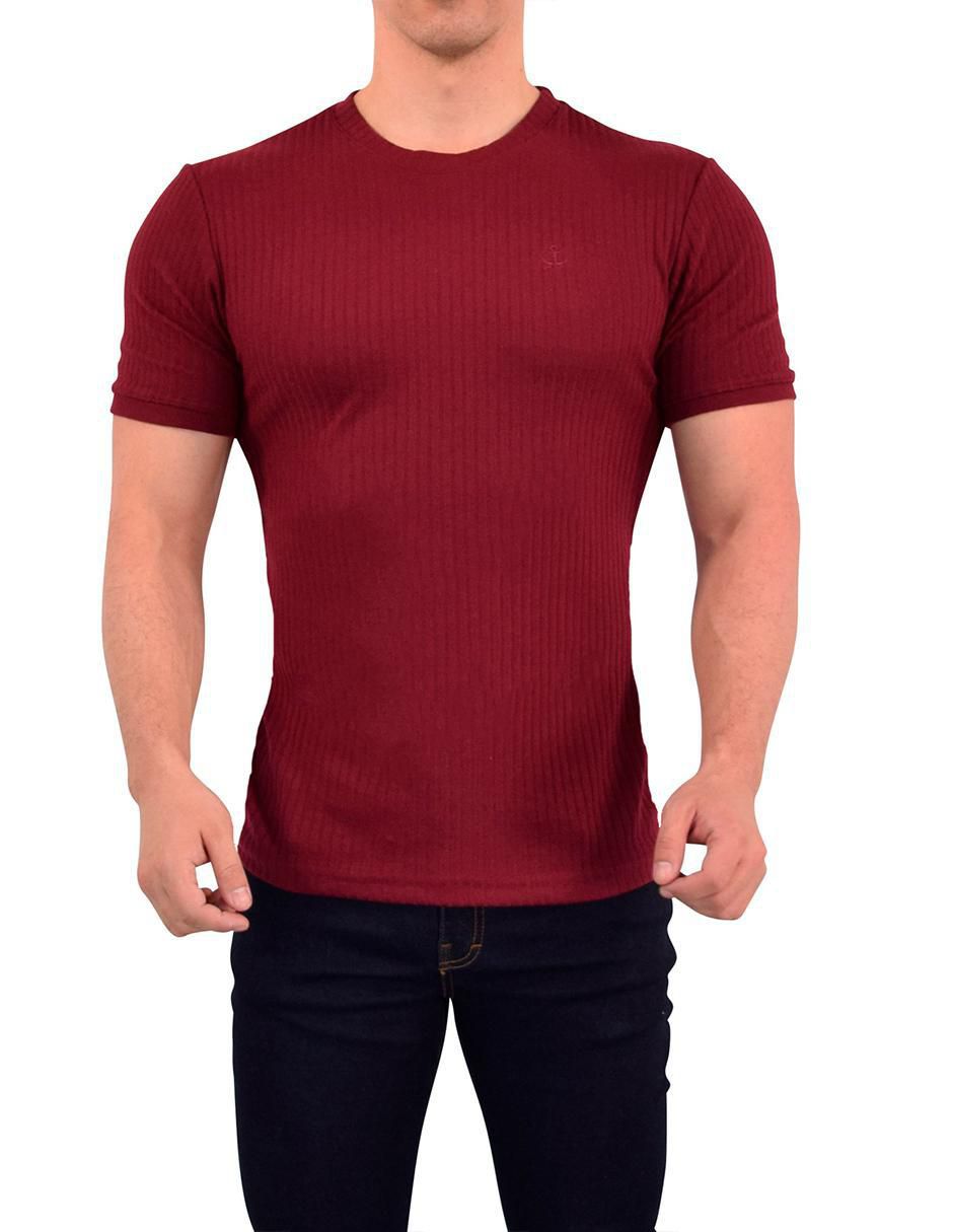 Playera ribbed cuello redondo para hombre Playera ribbed cuello redondo para hombre