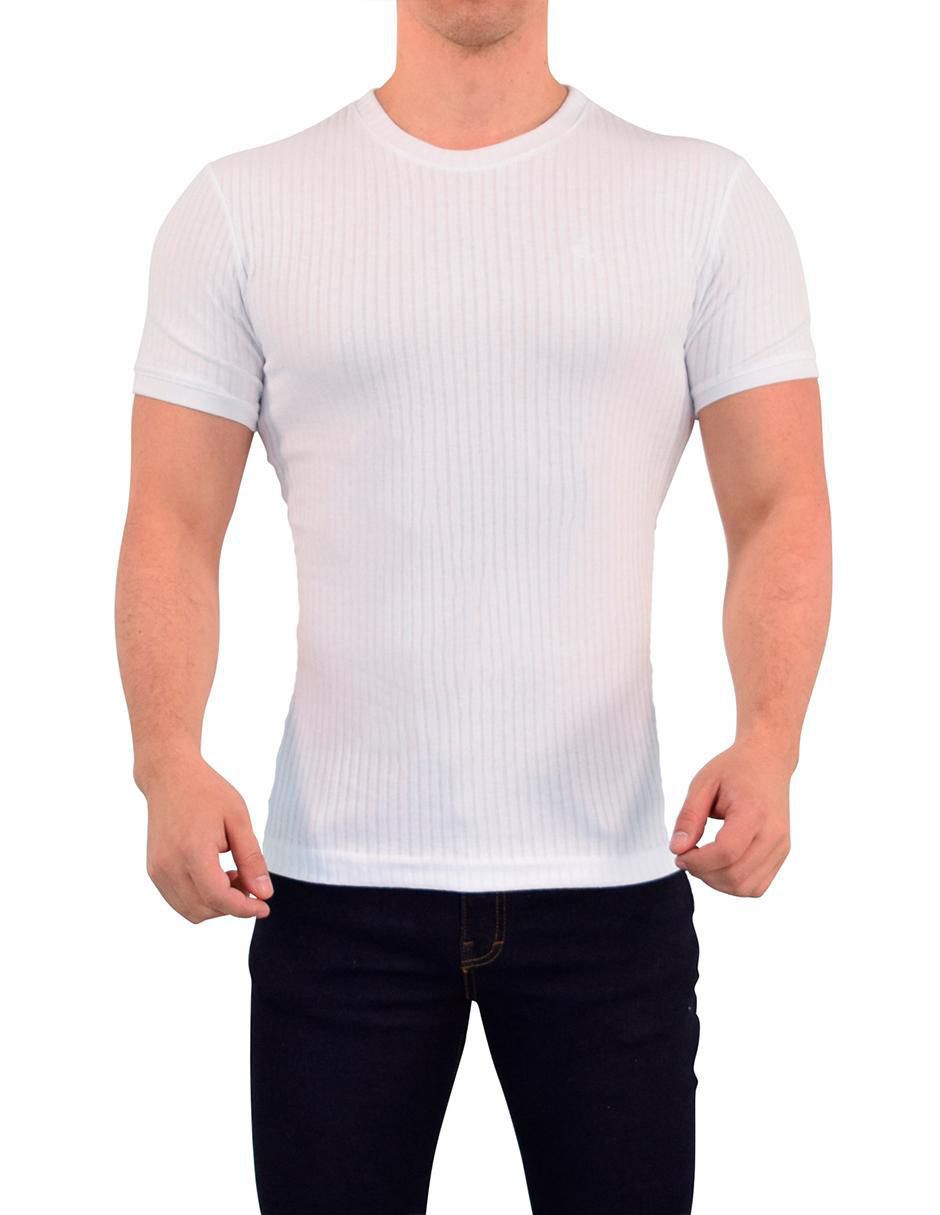 Playera ribbed cuello redondo para hombre Playera ribbed cuello redondo para hombre