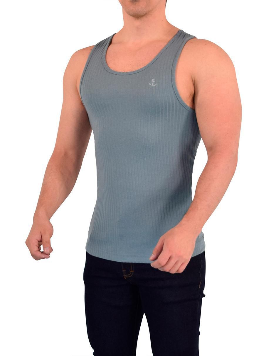 Playera John Leopard Ribbed cuello redondo para hombre