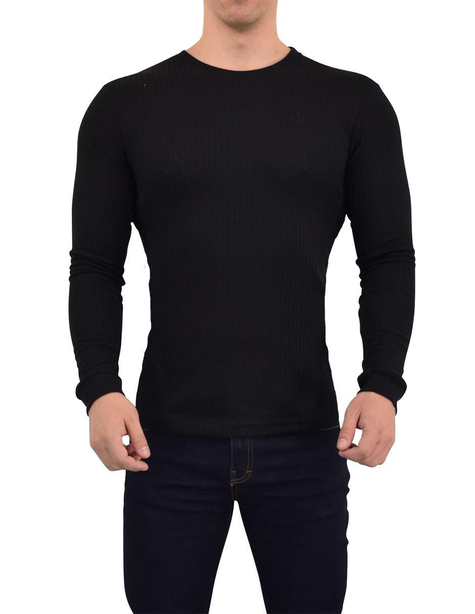 Playera ribbed cuello redondo para hombre Playera ribbed cuello redondo para hombre