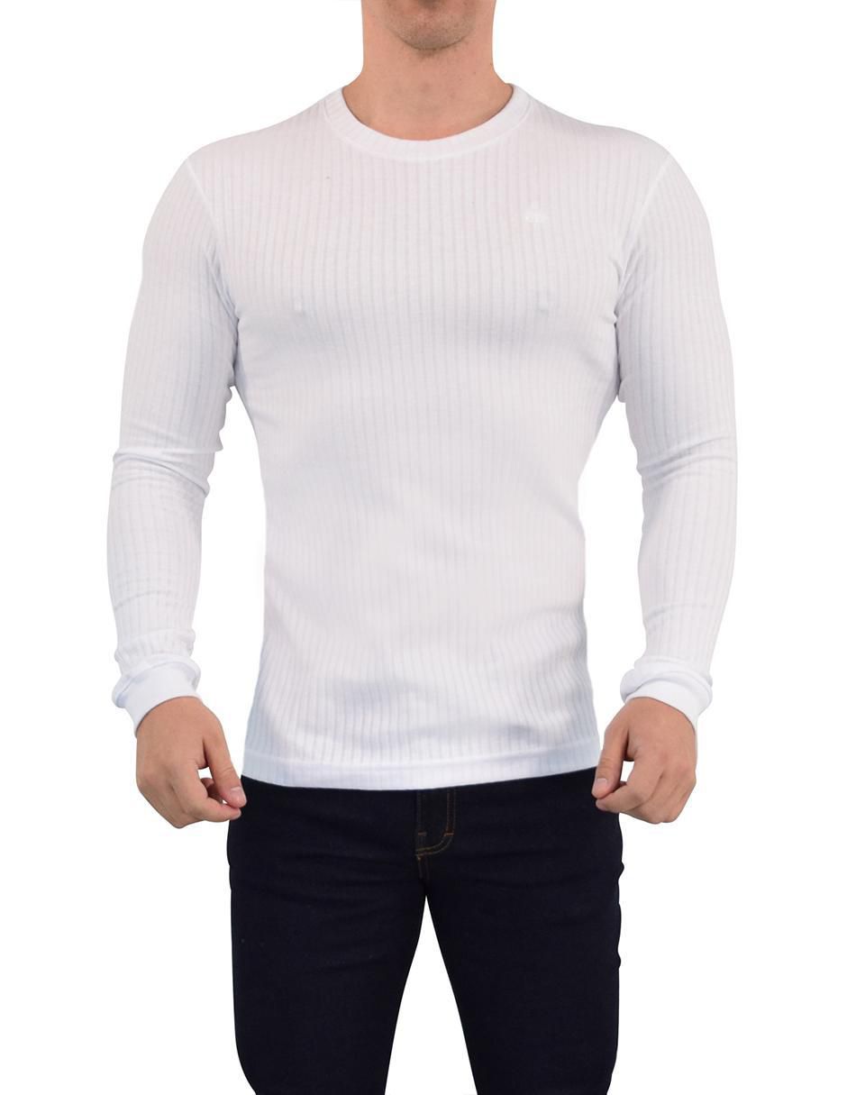 Playera ribbed cuello redondo para hombre Playera ribbed cuello redondo para hombre