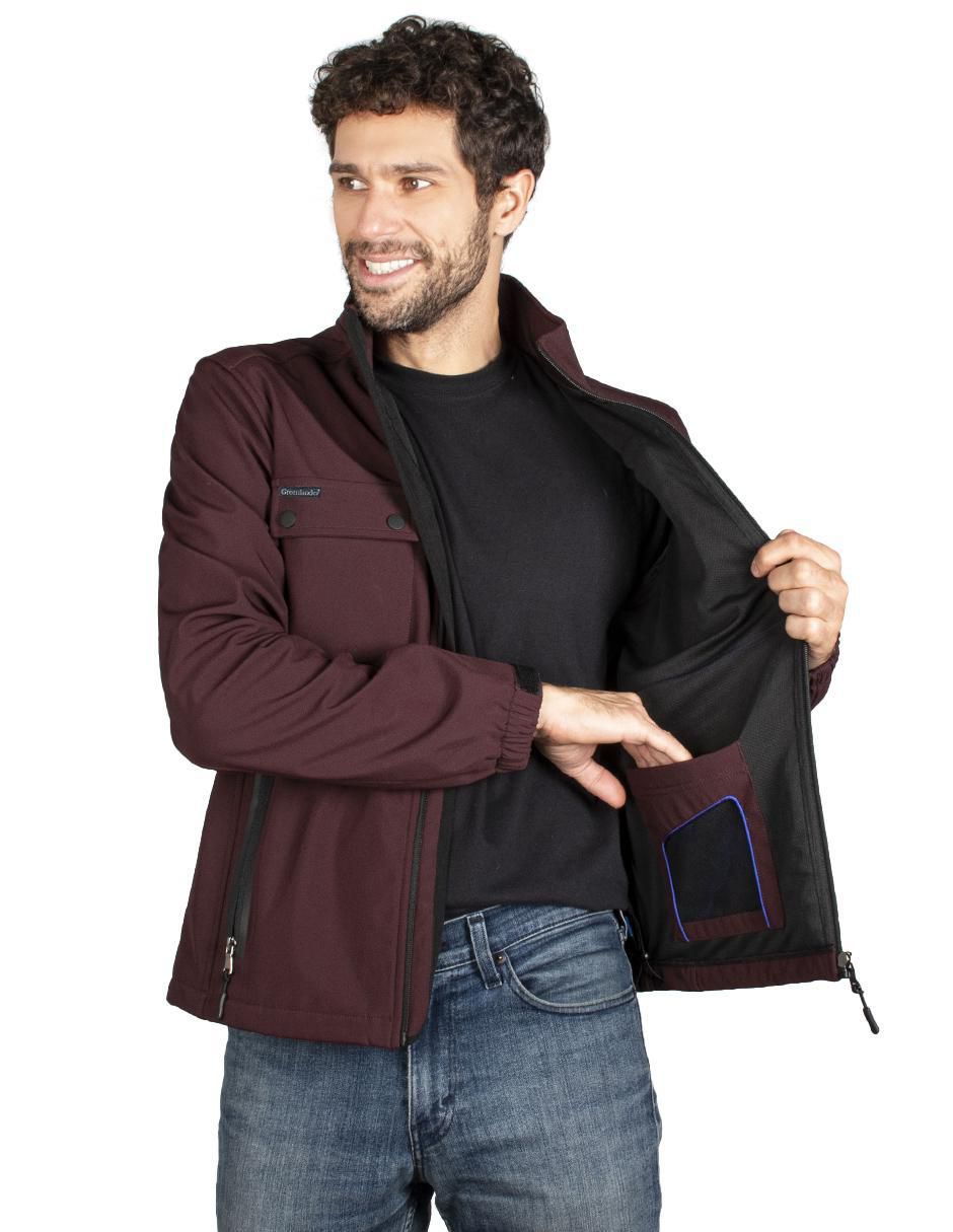 Chamarra impermeable bolsa con cierre para hombre 2