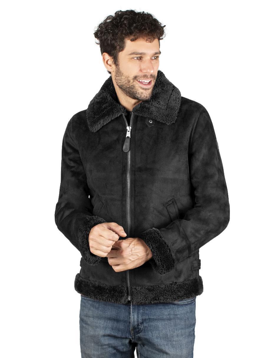 "chamarra" greenlander no "de" gamuza cuello a contraste "para hombre"