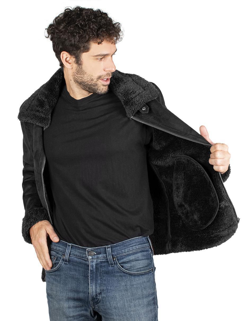 "chamarra" greenlander no "de" gamuza cuello a contraste "para hombre"