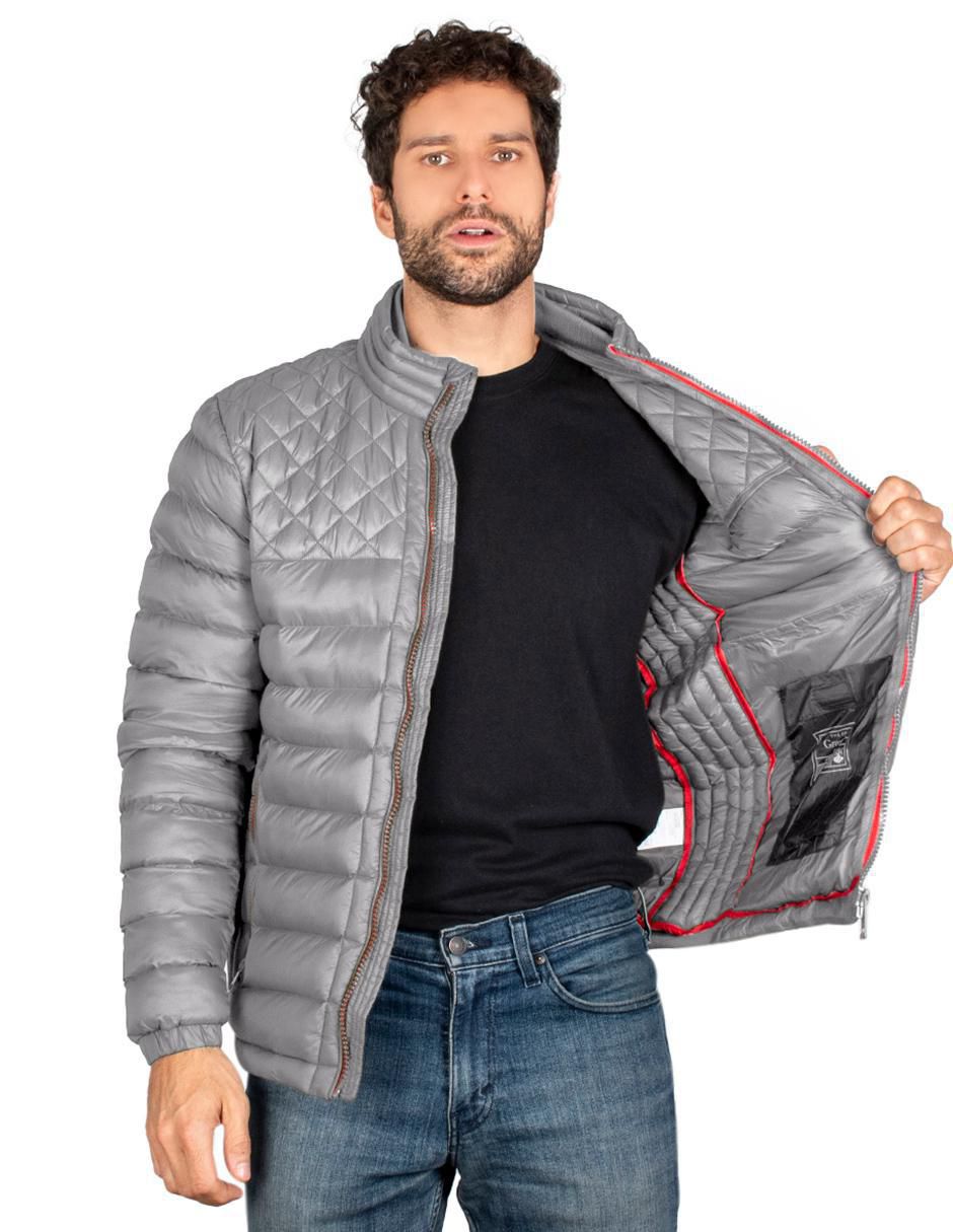 Chamarra casual capitonada para hombre 2