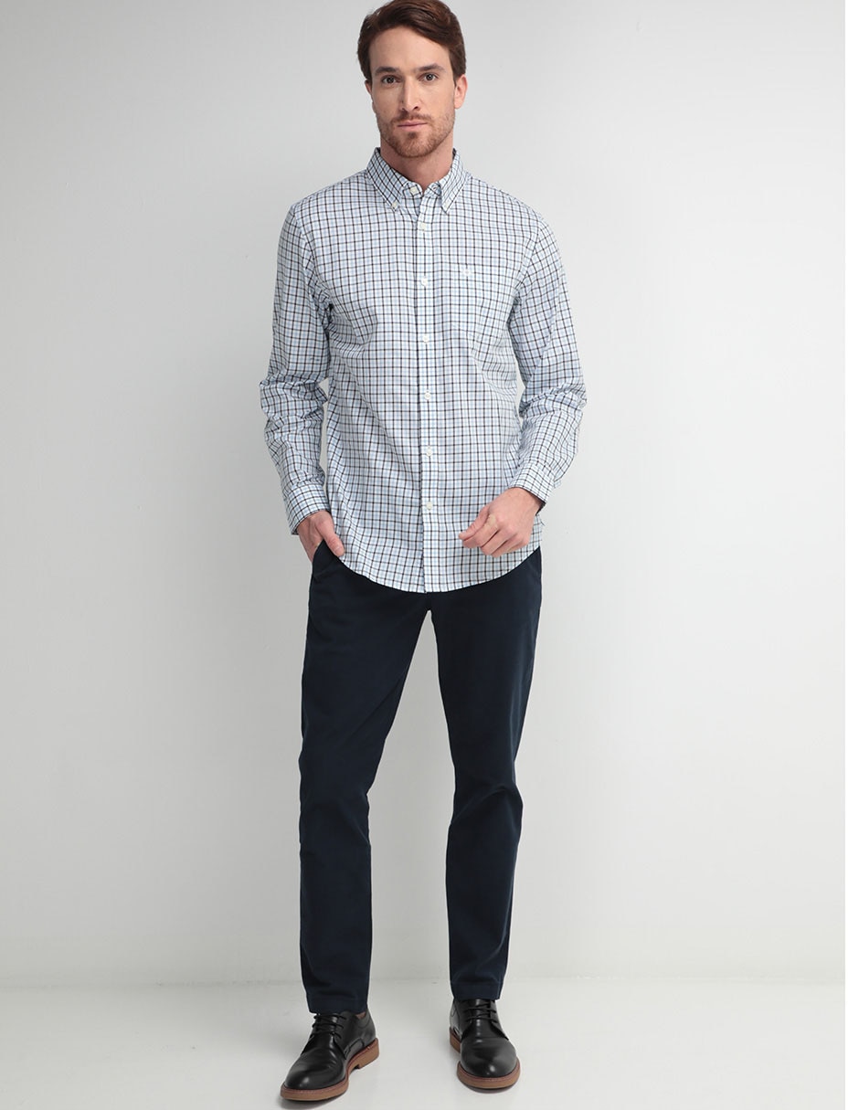 Camisa casual de algodón manga larga para hombre 3