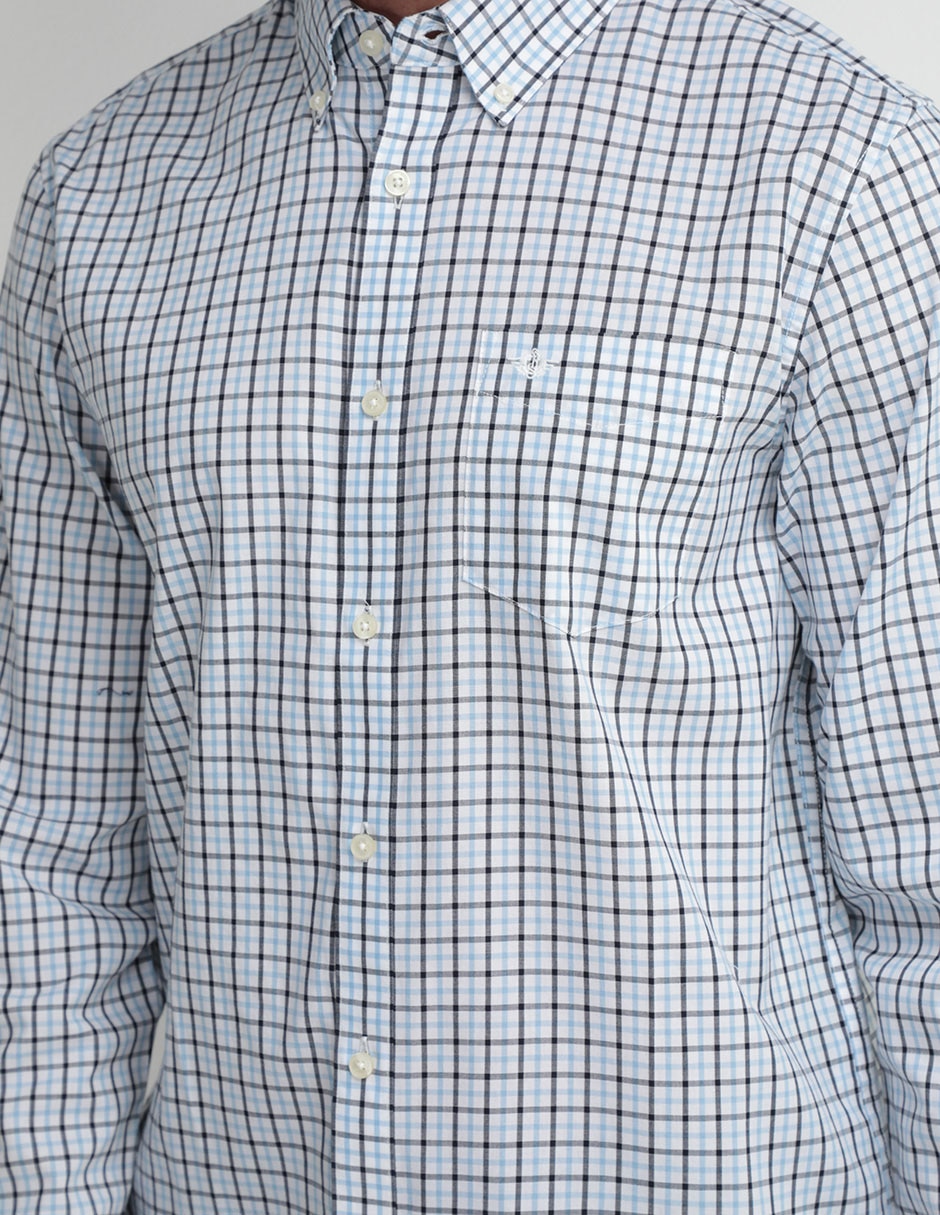 Camisa casual de algodón manga larga para hombre 4