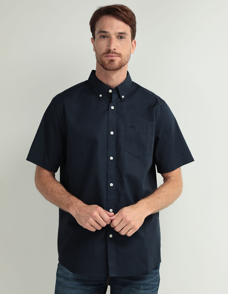 Camisa casual de algodón manga corta para hombre 1