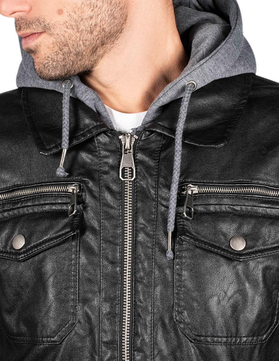Chamarra impermeable capucha desmontable para hombre 5