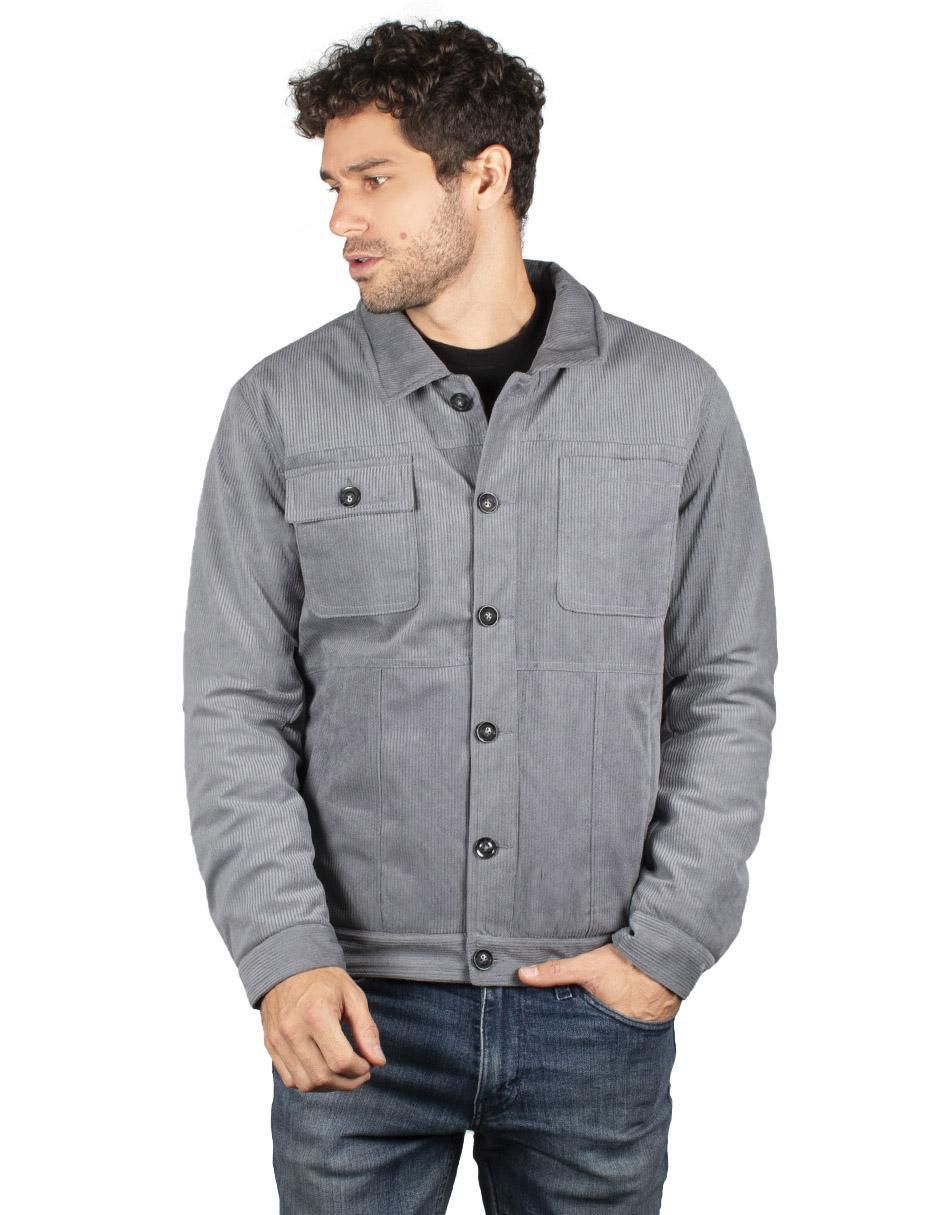 Chamarra con bolsillos para hombre