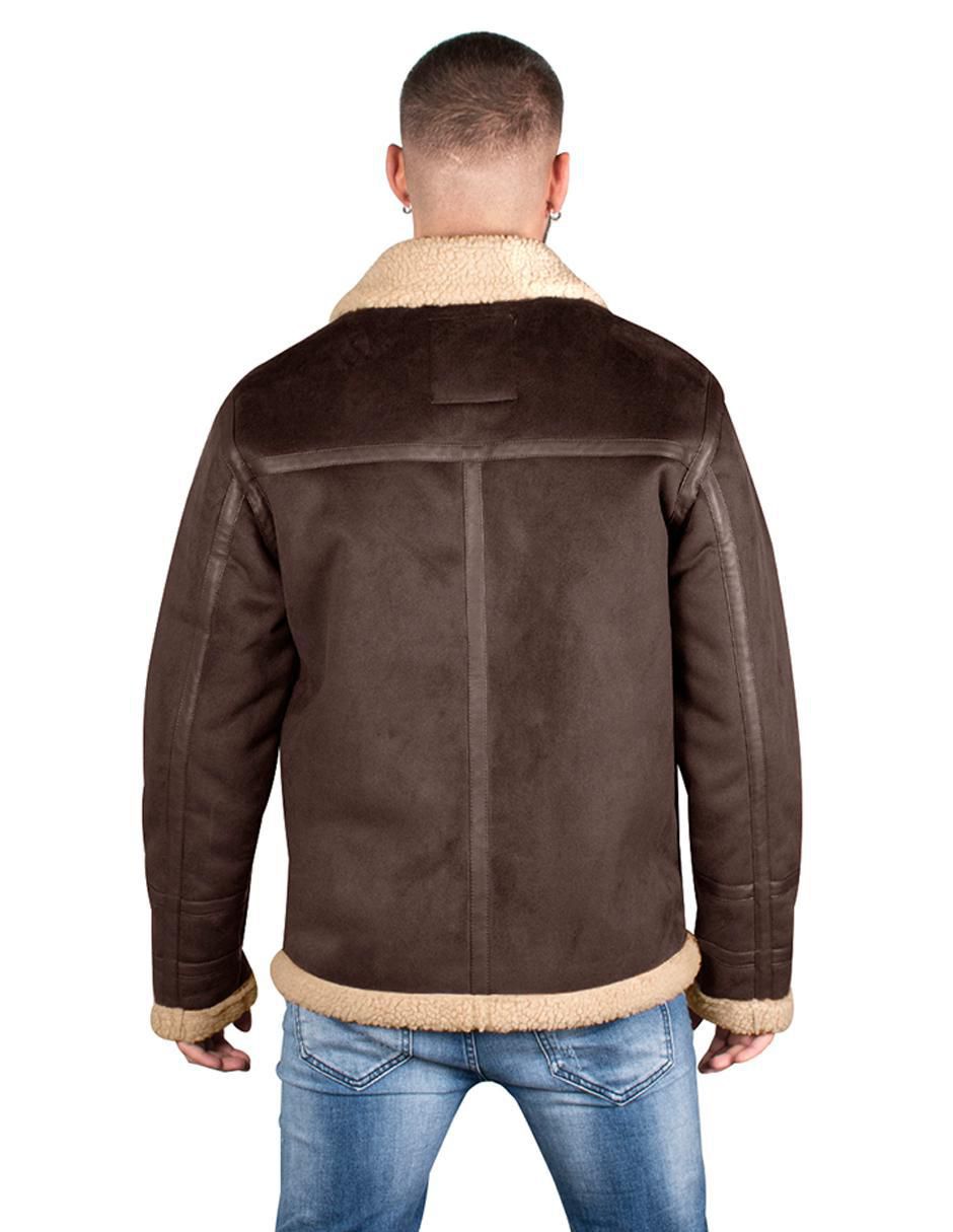 Chamarra casual cuello a contraste para hombre 4