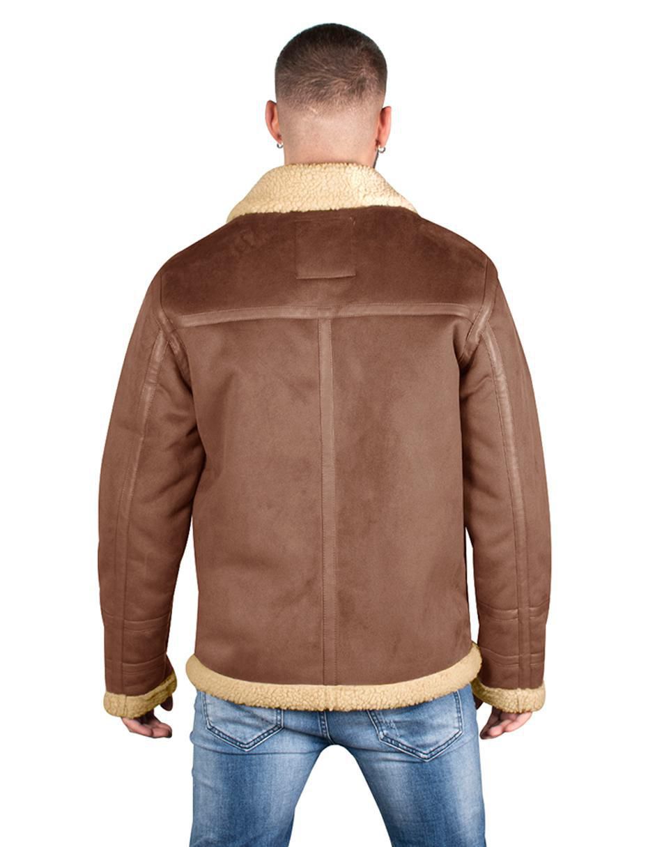 Chamarra casual cuello a contraste para hombre 4