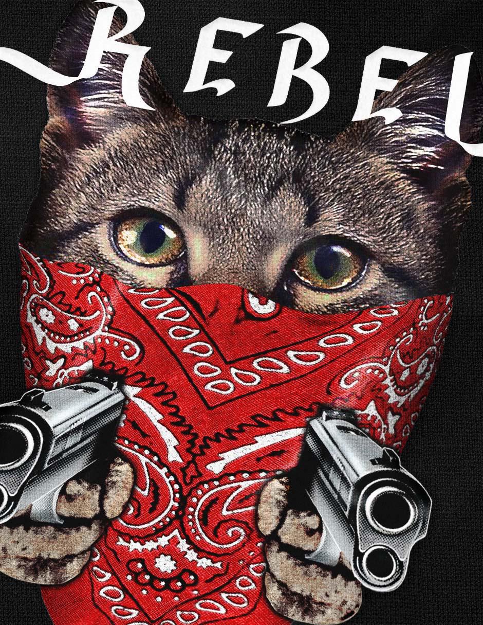 Playera Gato Rebel cuello redondo para hombre 4