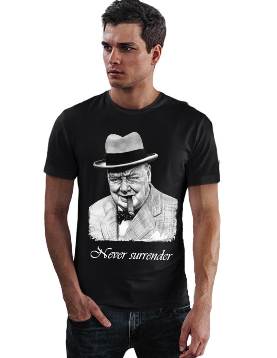 Playera Winston Churchill cuello redondo para hombre