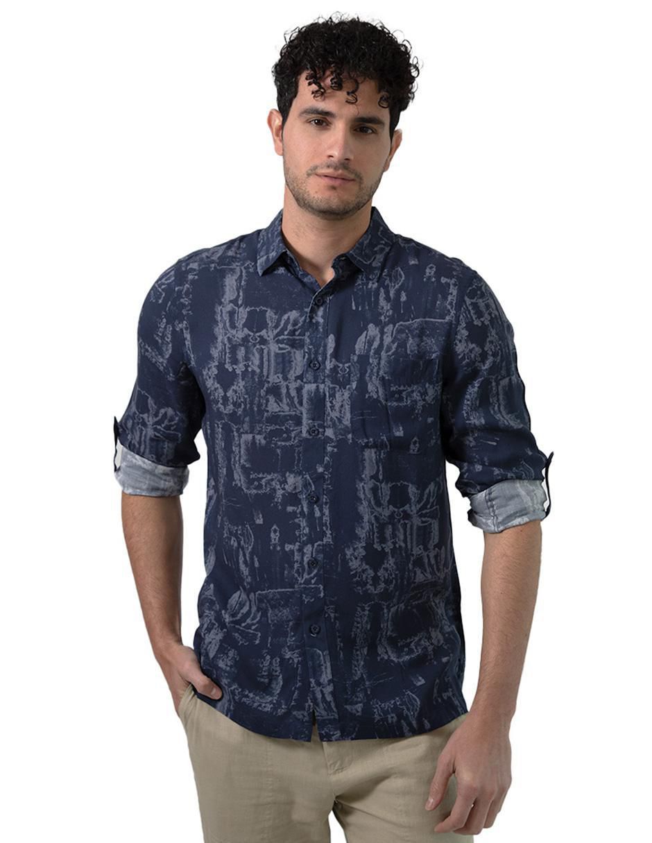 Camisa casual de algodón manga larga para hombre 2