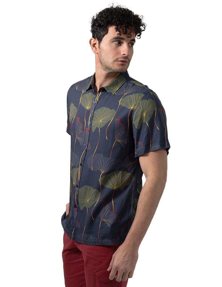 Camisa casual de algodón manga corta para hombre 2