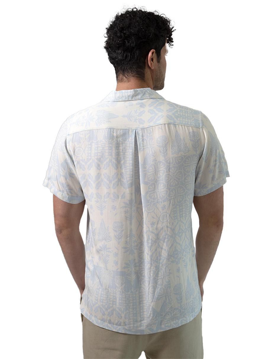 Camisa casual de algodón manga corta para hombre