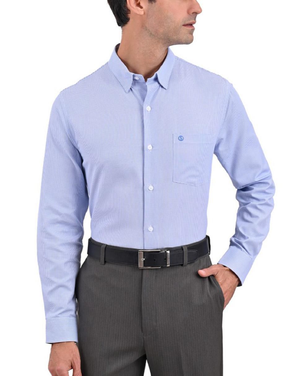 Camisa casual de algodón manga larga para hombre 1